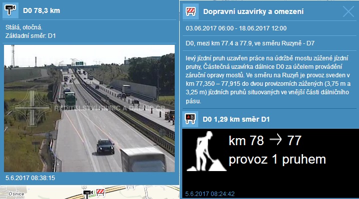 dopravniinfo.cz 5.6.2017