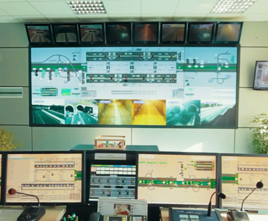 pracovistě operátorů pro tunel Bôrik na D1 Mengusovce - Jánovce