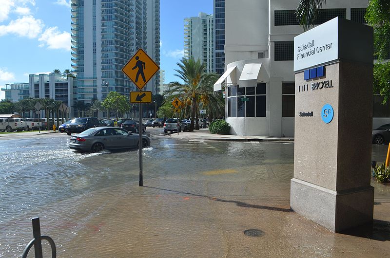 Brickell, downtown Miami Florida, hezký slunečný den, 10/2016