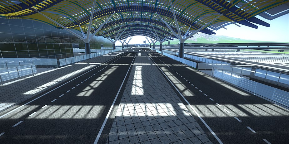 Hong Kong, hraničně - přestupová oblast na letiště Hong Kong (foto Leighton Asia)