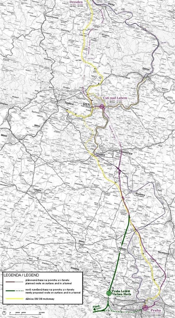 Mapa VRT na letiště