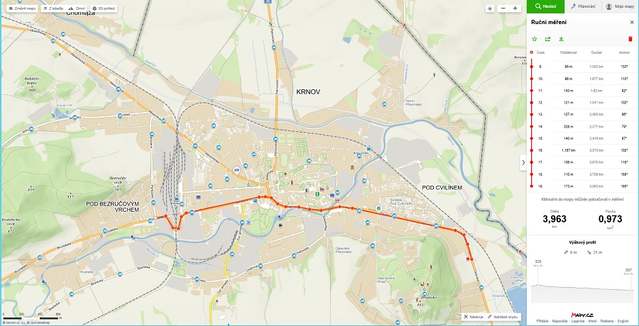 I/45 přes město