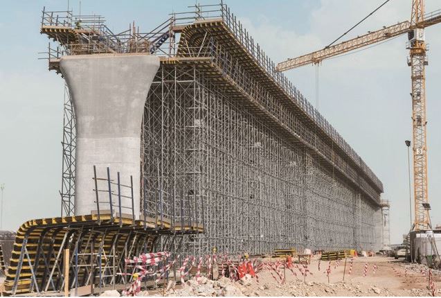 Doka was selected for the construction of the major bridges and viaducts (image copyright Doka)
