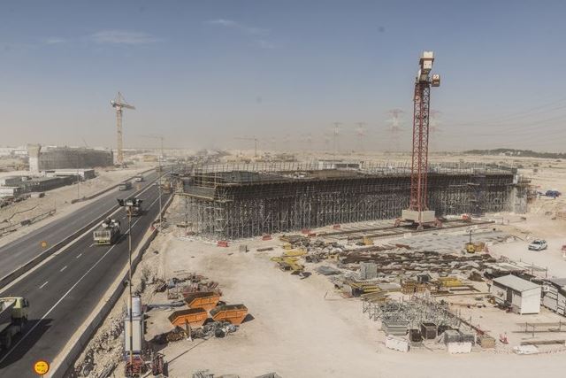 Large-area formwork Top 50 and Load-bearing tower formed Bridges 3A and 3B of Junction 3 (image copyright Doka)