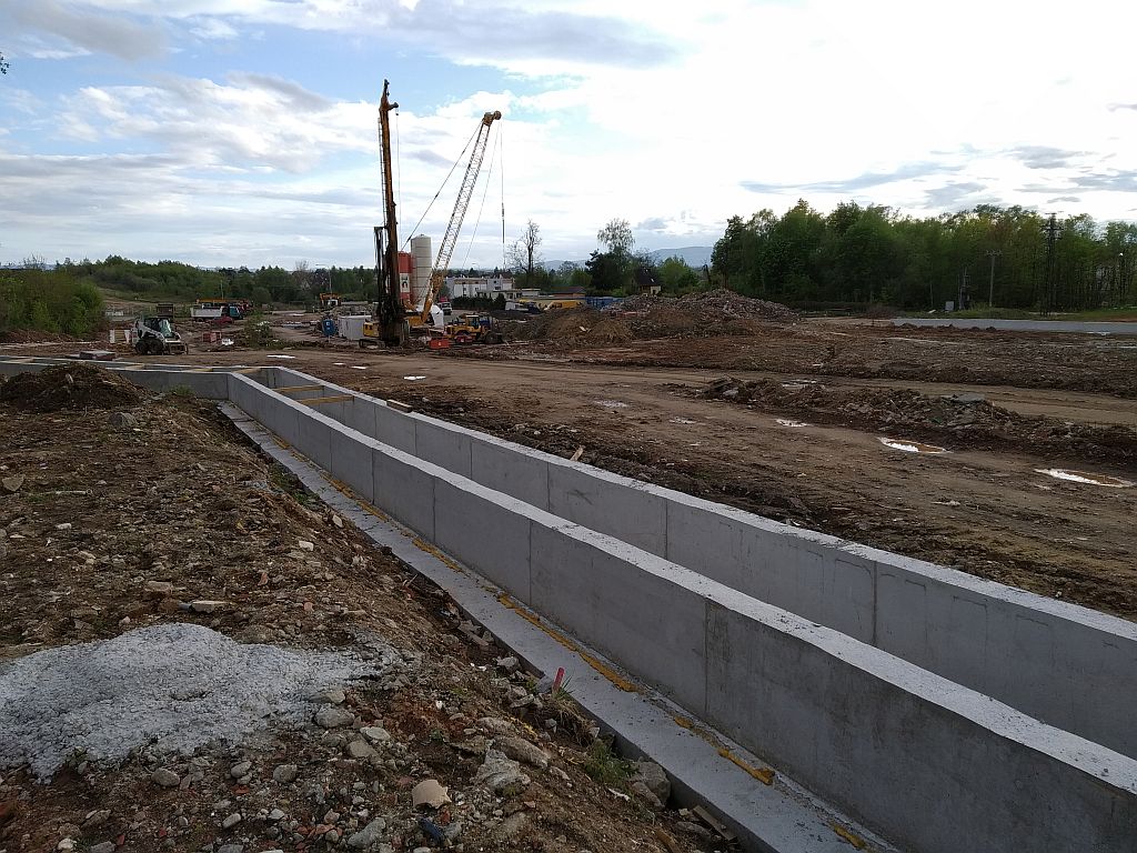 Stavba severniho portalu tunelu Pohurka