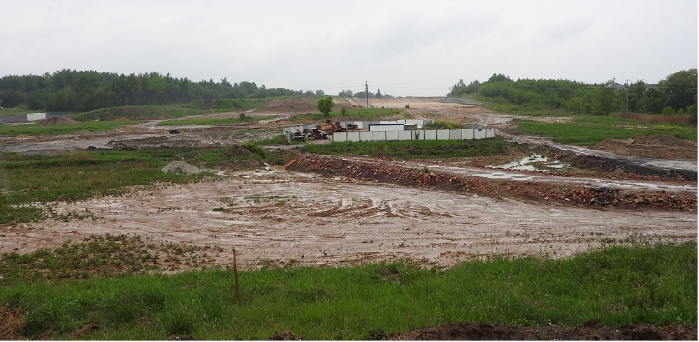 pohled z Dobrovodské k jihu na prostor tunelu
