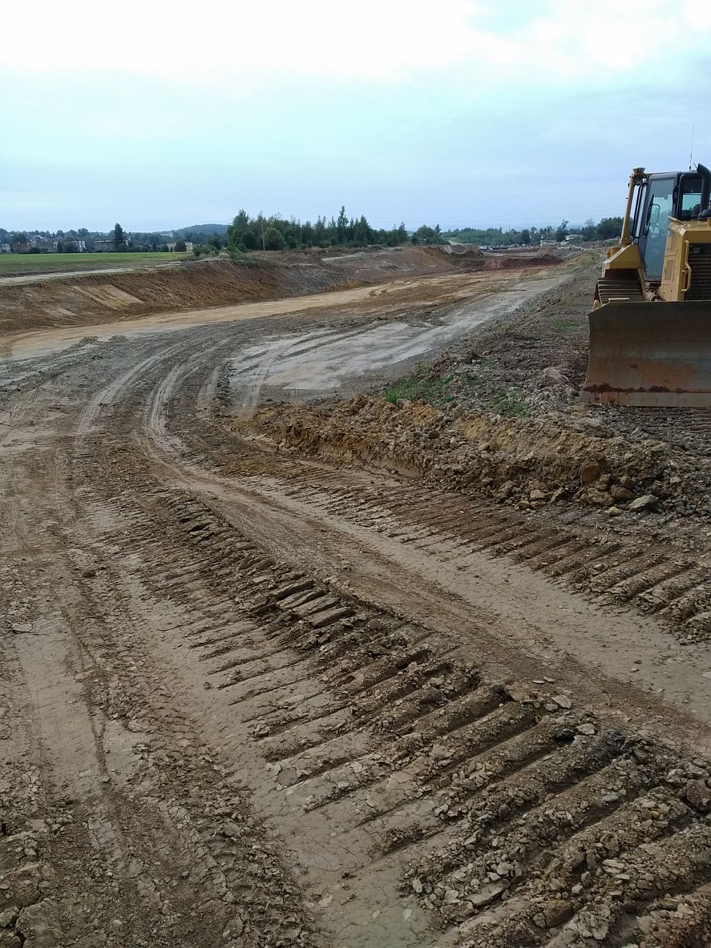 Zacatek zahloubeni do tunelu, pohled smer D.Voda