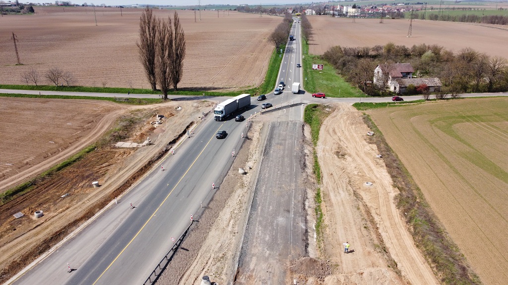 stejné místo, směr Liberec - budoucí začátek D35