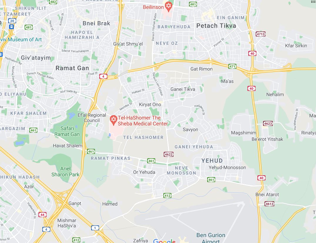 není to jen oblast nemocnice, ale celá zóna napravo od ní a článek se nezaměřuje na nemocnici, je to celkově pro ilustraci dopravního napojení této oblasti