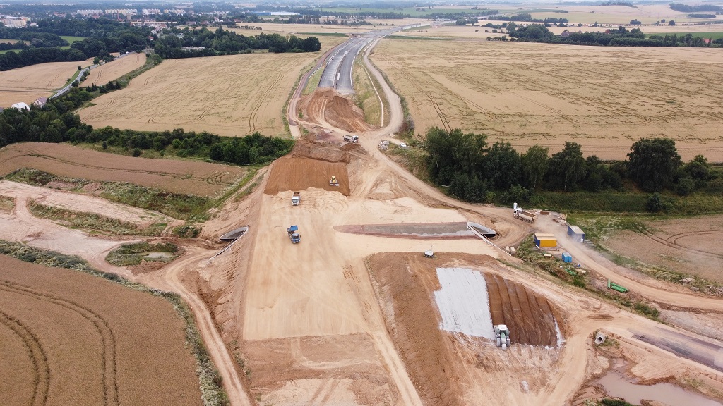 Stejné místo, směr Hradec Králové.