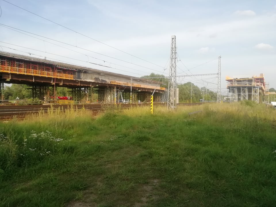 Stavba mostu v Uhersku 13.-17.8.2021