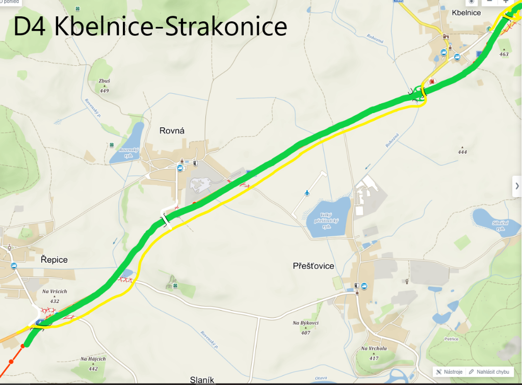 D4 od Kbelnice po Strakonice