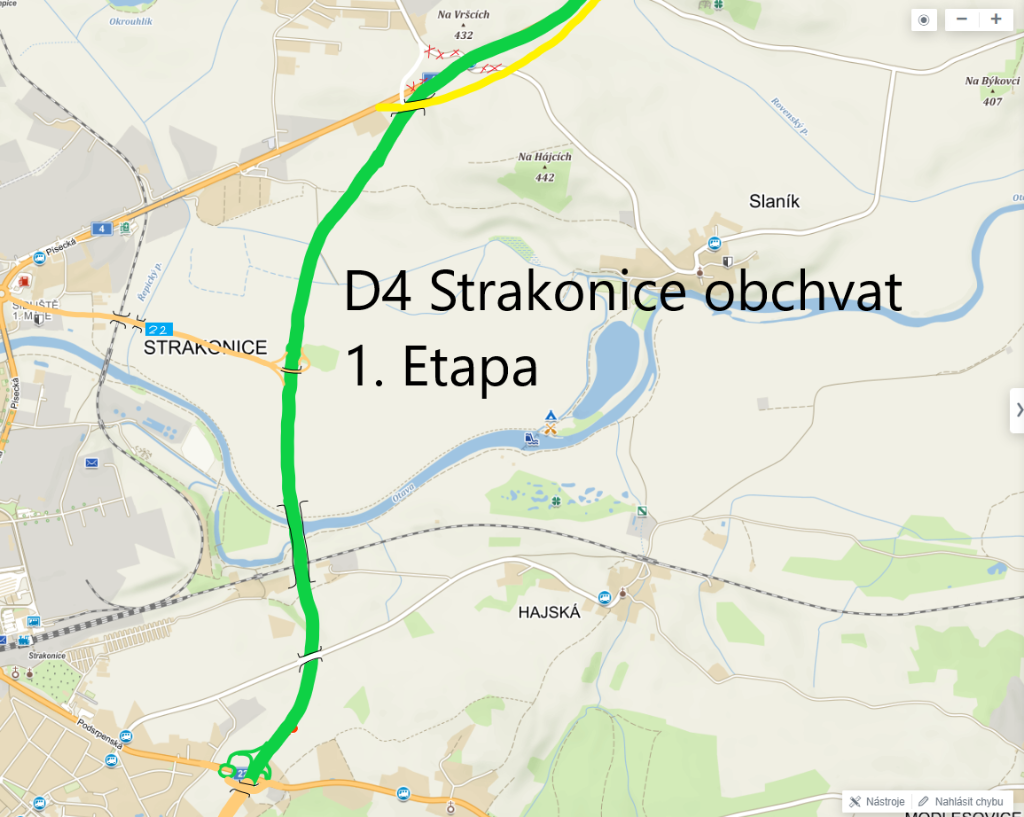 D4 Strakonice obchvat dálniční část