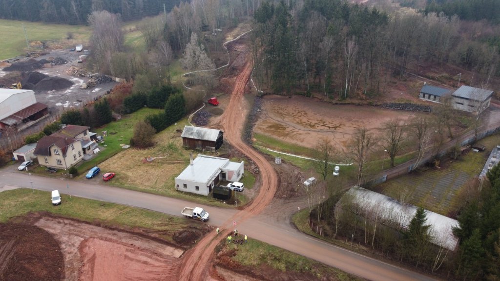 obchvat,zemní práce u rybníku zaďák 31.3.2023.JPG