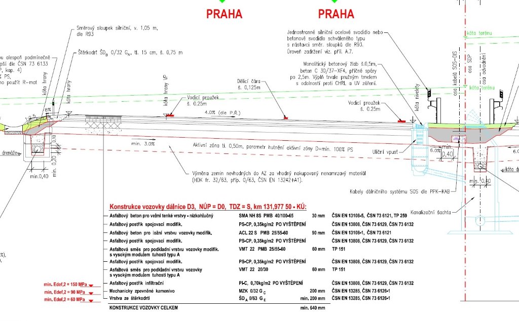 Část příčného řezu