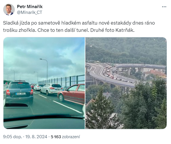 2024-08-19 13_18_10-Petr Minařík na platformě X_ „Sladká jízda po sametově hladkém asfaltu nové esta.png