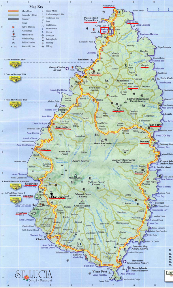 Neformální mapa silniční sítě, ovšem rozdělení primárních a sekundárních silnic sedí.