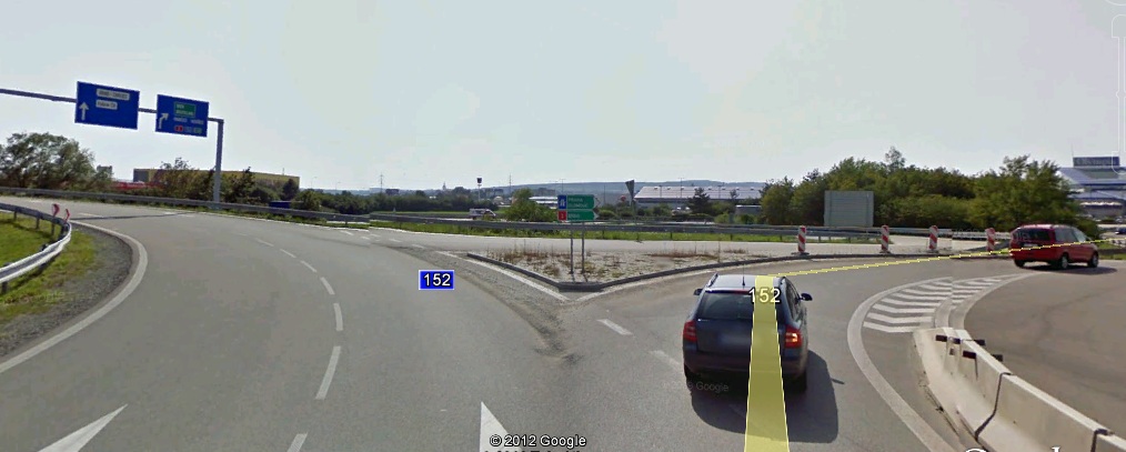 výjezd na D2 směr centrum