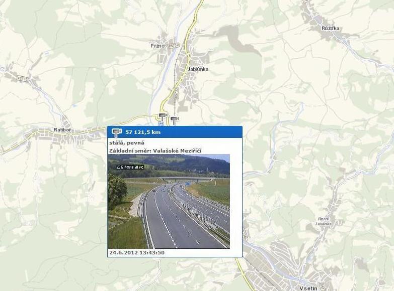 Kamery na I/57 u Vsetína