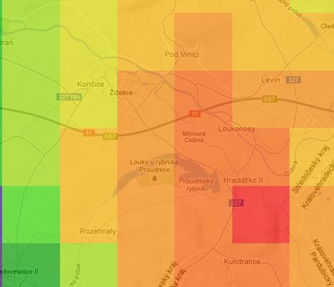 screen z radar.bourky.cz snímek z 29.07.2012 20:15 SELČ