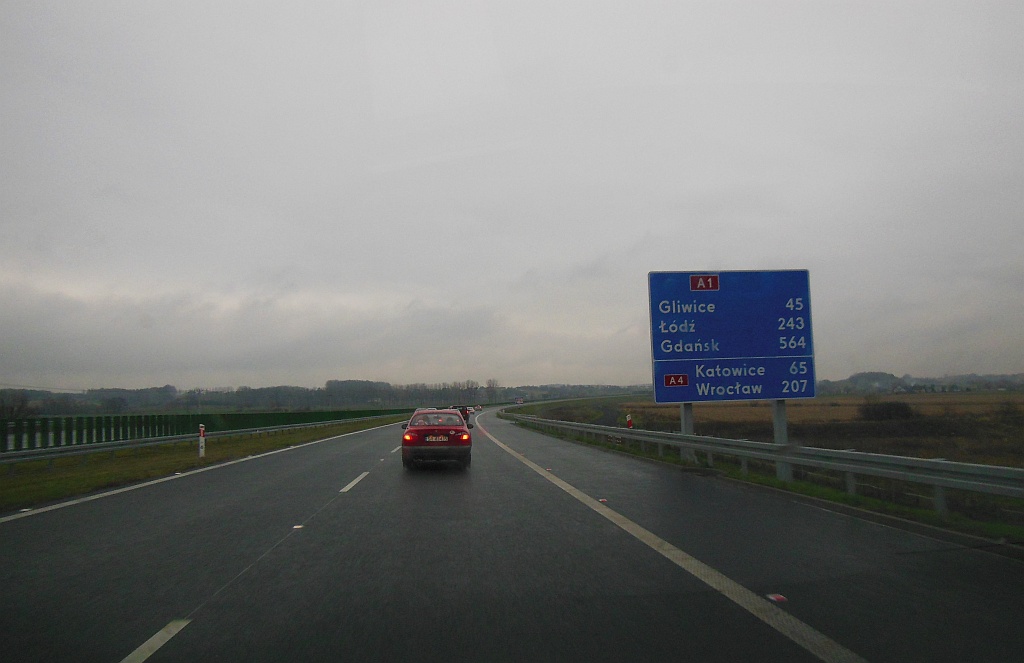 otevírací kolona na polské A1