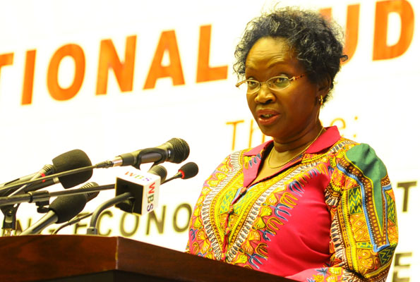 The Minister of Finance, Planning and Economic Development, Ms Maria Kiwanuka