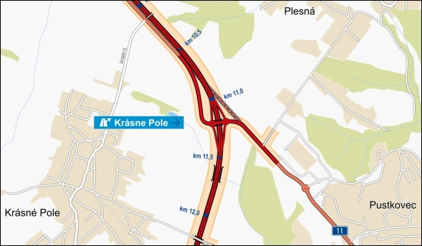 .<br />MÚK Krásné Pole.