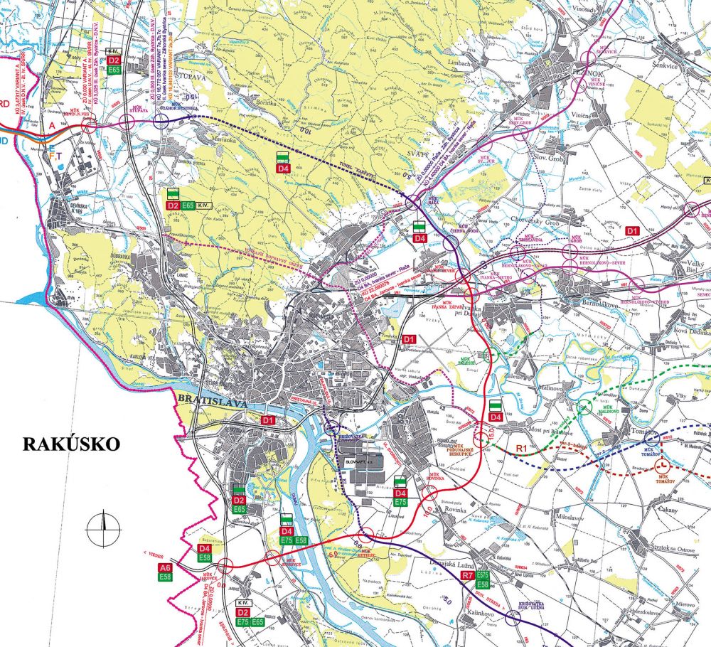 plánované stavby do silniční infrastruktury v rámci hlavního města a blízkého okolí