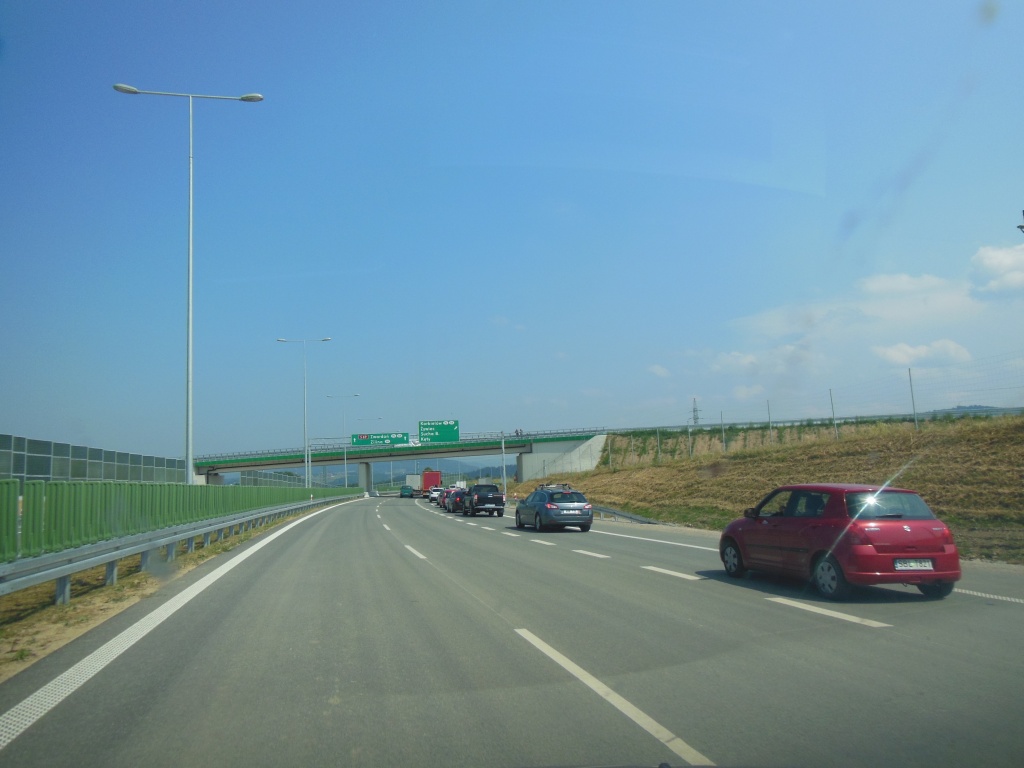 kolona na MÚK Żywiec před rondlem na staré DK69 (měla asi 2,5km)