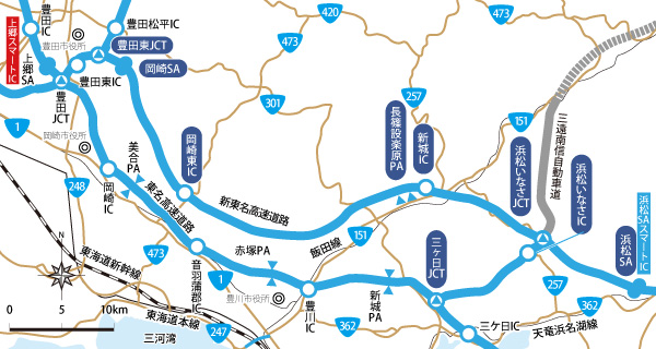 dálniční síť v oblasti