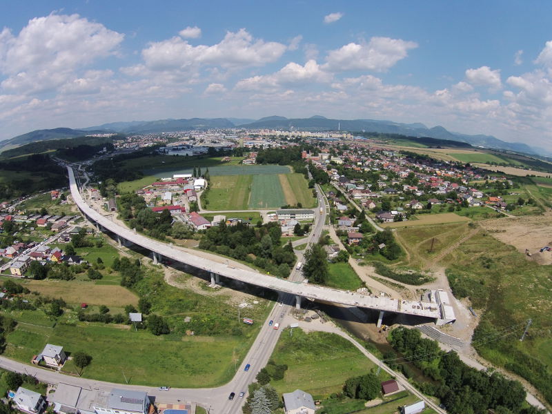 D1 u Lietavské Lúčky - pohled směr Žilina