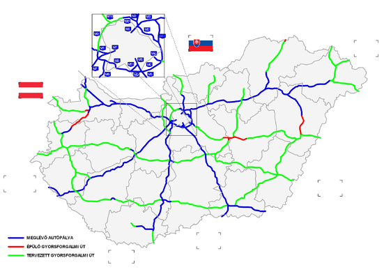 modrá barva = v provozu<br />červená barva = ve výstavbě<br />zelená barva = příprava, plán