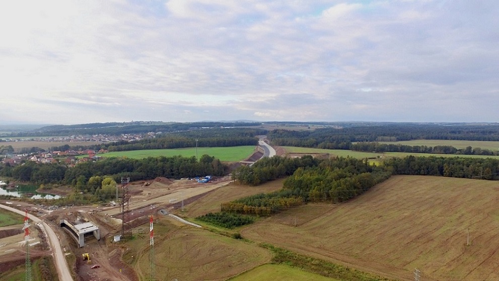 Pohled na D3 směr Borek